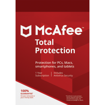 מקאפי טוטאל פרוטקשן / McAfee Total Protection - רישיון ל-3 מכשירים ל-שנה