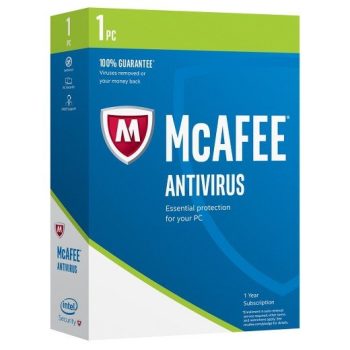 מקאפי אנטי וירוס / McAfee AntiVirus - רישיון למכשיר 1 לשנה