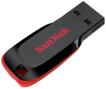 זיכרון נייד SanDisk Cruzer Blade USB - דגם SDCZ50-016G-B35 - נפח 16GB - צבע שחור