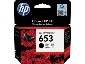 מחסנית Ink Advantage מקורית בשחור HP 653 (3YM75AE)